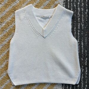 Sweater Tank - White